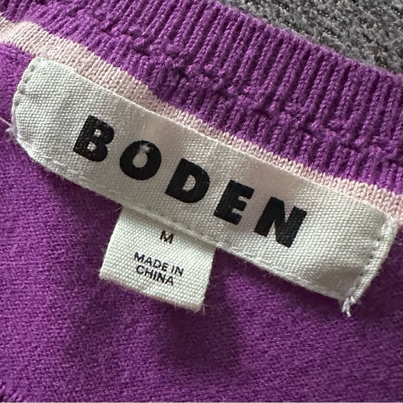 Boden Purple Knit Sleeveless Top Medium - Picture 3 of 6